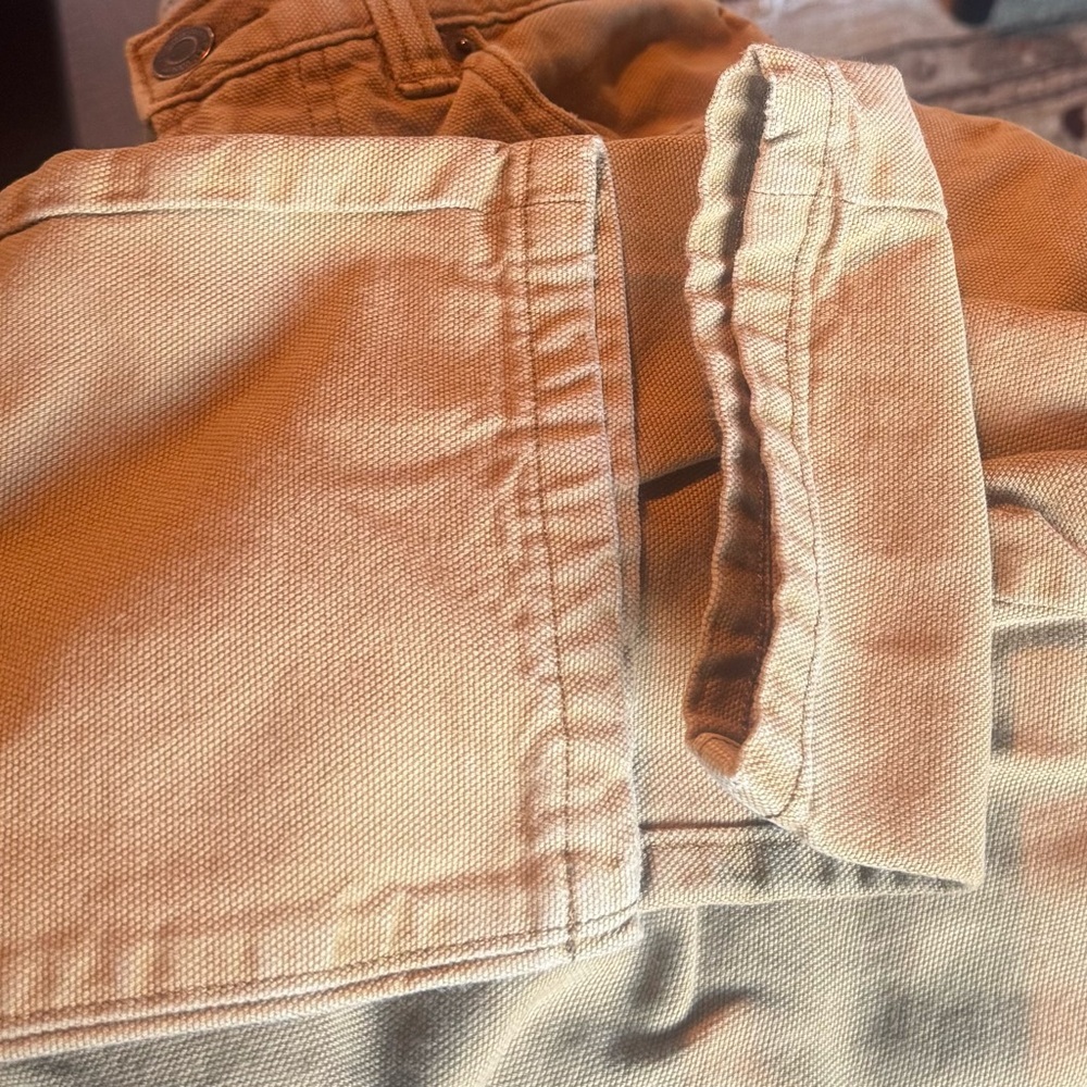Lands' End Canvas Work Wear 100% Cotton Golden Tan Jeans 29 X 30 808 Slim Khaki - Picture 3 of 8